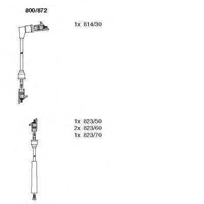 BREMI 800/872 Комплект проводов зажигания для FORD FIESTA (Форд Фиэста) BREMI 800/872 Комплект проводов зажигания для FORD FIESTA (Форд Фиэста)