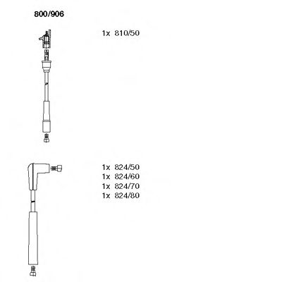 BREMI 800/906 Комплект проводов зажигания для FORD ORION II (Форд Орион 2) BREMI 800/906 Комплект проводов зажигания для FORD ORION II (Форд Орион 2)