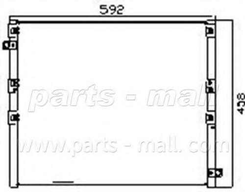 PARTS-MALL PXNCF-019 Конденсатор, кондиционер для TOYOTA 4 RUNNER (Тойота/тоета 4 руннэр) PARTS-MALL PXNCF-019 Конденсатор, кондиционер для TOYOTA 4 RUNNER (Тойота/тоета 4 руннэр)