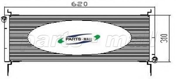 PARTS-MALL PXNCX-026G Конденсатор, кондиционер для FIAT (Фиат)