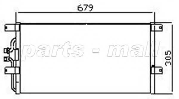 PARTS-MALL PXNCX-081T Конденсатор, кондиционер для VOLKSWAGEN T3 CARAVELLE (Фольксваген Т3 cараvэллэ) PARTS-MALL PXNCX-081T Конденсатор, кондиционер для VOLKSWAGEN T3 CARAVELLE (Фольксваген Т3 cараvэллэ)