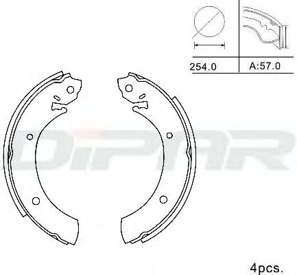 DITAS DPB1011 Тормозные колодоки для FORD GRANADA (Форд Гранада) DITAS DPB1011 Тормозные колодоки для FORD GRANADA (Форд Гранада)