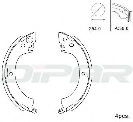 DITAS DPB1013 Тормозные колодоки для MITSUBISHI COLT/RODEO (Митсубиши/митсубиси Cолт/родэо) DITAS DPB1013 Тормозные колодоки для MITSUBISHI COLT/RODEO (Митсубиши/митсубиси Cолт/родэо)