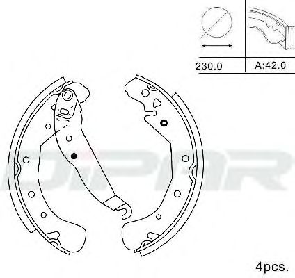 DITAS DPB1014 Тормозные колодоки для OPEL ASTRA A (Опель Астра а) DITAS DPB1014 Тормозные колодоки для OPEL ASTRA A (Опель Астра а)