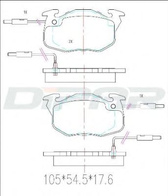DITAS DFB1154 Тормозные колодки для PEUGEOT 205 II (Пежо 205 2) DITAS DFB1154 Тормозные колодки для PEUGEOT 205 II (Пежо 205 2)