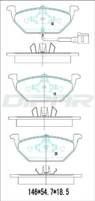DITAS DFB2386 Тормозные колодки для VOLKSWAGEN BORA / JETTA V (1K5), GOLF V Variant (1K5), JETTA V (1K5), VENTO V (1K5) 1.4 TSI DITAS DFB2386 Тормозные колодки для VOLKSWAGEN BORA / JETTA V (1K5), GOLF V Variant (1K5), JETTA V (1K5), VENTO V (1K5) 1.4 TSI