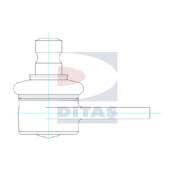 DITAS A1-952 Несущий направляющий шарнир для SEAT TOLEDO (Сеат Толэдо) DITAS A1-952 Несущий направляющий шарнир для SEAT TOLEDO (Сеат Толэдо)