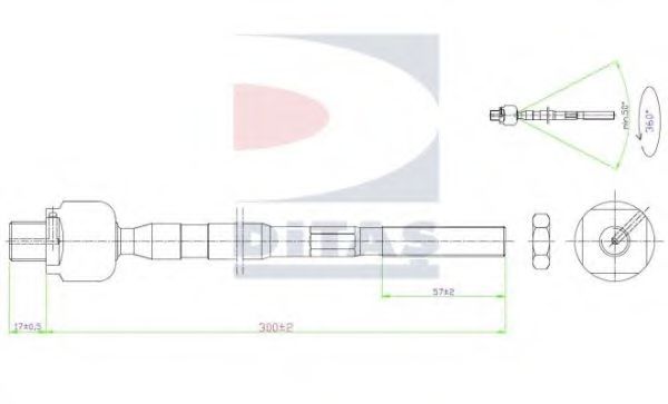 DITAS A2-5575 Осевой шарнир, рулевая тяга для MAZDA 626 IV (Мазда 626 4) DITAS A2-5575 Осевой шарнир, рулевая тяга для MAZDA 626 IV (Мазда 626 4)