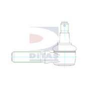 DITAS A3-184 Наконечник поперечной рулевой тяги; Угловой шарнир, продольная рулевая тяга для MAN L 2000 (Ман Л 2000) DITAS A3-184 Наконечник поперечной рулевой тяги; Угловой шарнир, продольная рулевая тяга для MAN L 2000 (Ман Л 2000)