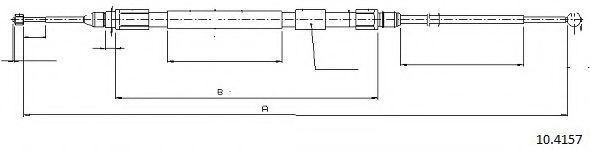 CABOR 10.4157 Трос, стояночная тормозная система для BMW (Бмв) CABOR 10.4157 Трос, стояночная тормозная система для BMW (Бмв)