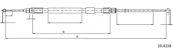 CABOR 10.4158 Трос, стояночная тормозная система для BMW (Бмв) CABOR 10.4158 Трос, стояночная тормозная система для BMW (Бмв)