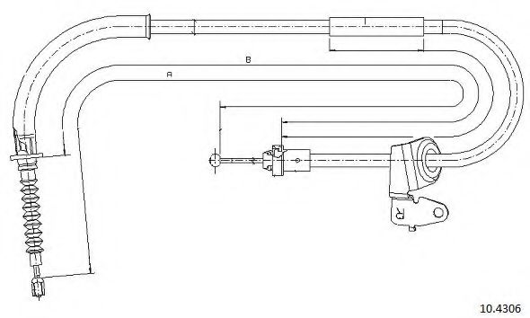 CABOR 10.4306 Трос, стояночная тормозная система для MINI MINI CLUBMAN (Мини Мини клабмэн) CABOR 10.4306 Трос, стояночная тормозная система для MINI MINI CLUBMAN (Мини Мини клабмэн)