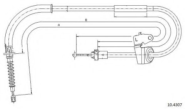 CABOR 10.4307 Трос, стояночная тормозная система для MINI MINI CLUBMAN (Мини Мини клабмэн) CABOR 10.4307 Трос, стояночная тормозная система для MINI MINI CLUBMAN (Мини Мини клабмэн)