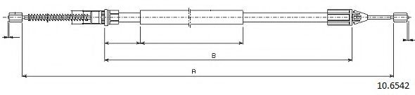 CABOR 10.6542 Трос, стояночная тормозная система для RENAULT TWINGO I (Рено Твинго 1) CABOR 10.6542 Трос, стояночная тормозная система для RENAULT TWINGO I (Рено Твинго 1)