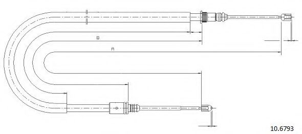 CABOR 10.6793 Трос, стояночная тормозная система для RENAULT LAGUNA III ER (Рено Лагуна 3 ер) CABOR 10.6793 Трос, стояночная тормозная система для RENAULT LAGUNA III ER (Рено Лагуна 3 ер)