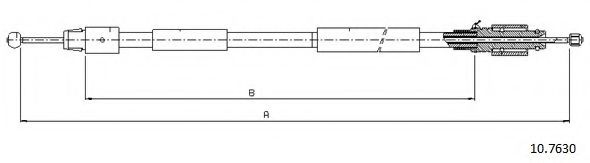 CABOR 10.7630 Трос, стояночная тормозная система для PORSCHE CAYENNE (Порше Cаъэннэ) CABOR 10.7630 Трос, стояночная тормозная система для PORSCHE CAYENNE (Порше Cаъэннэ)