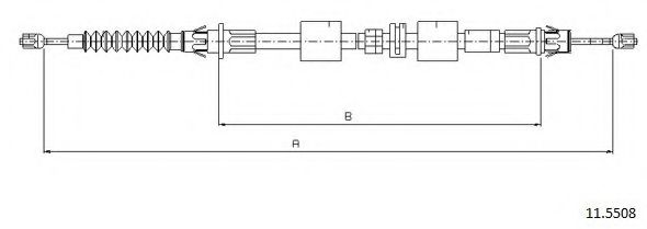 CABOR 11.5508 Трос, стояночная тормозная система для FORD (Форд) CABOR 11.5508 Трос, стояночная тормозная система для FORD (Форд)