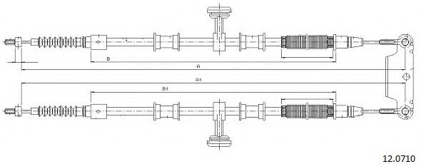 CABOR 12.0710 Трос, стояночная тормозная система для OPEL VECTRA C (Опель Вектра с) CABOR 12.0710 Трос, стояночная тормозная система для OPEL VECTRA C (Опель Вектра с)