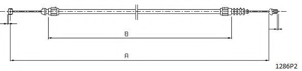 CABOR 1286P2 Тросик замка капота для FIAT PUNTO (Фиат Пунто) CABOR 1286P2 Тросик замка капота для FIAT PUNTO (Фиат Пунто)