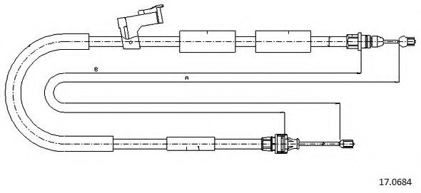 CABOR 17.0684 Трос, стояночная тормозная система для MAZDA 3 (Мазда 3) CABOR 17.0684 Трос, стояночная тормозная система для MAZDA 3 (Мазда 3)