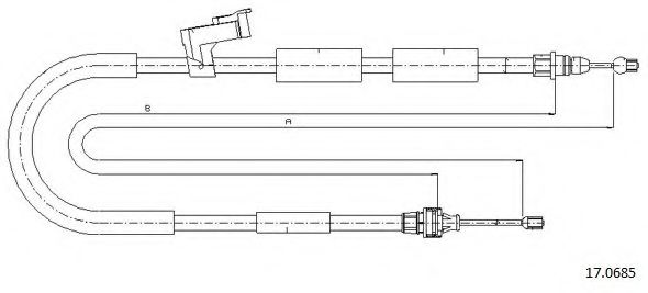 CABOR 17.0685 Трос, стояночная тормозная система для MAZDA 3 (Мазда 3) CABOR 17.0685 Трос, стояночная тормозная система для MAZDA 3 (Мазда 3)