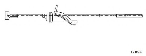 CABOR 17.0686 Трос, стояночная тормозная система для MAZDA 3 (Мазда 3) CABOR 17.0686 Трос, стояночная тормозная система для MAZDA 3 (Мазда 3)