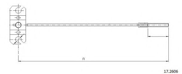 CABOR 17.2606 Трос, стояночная тормозная система для SUBARU (Субару) CABOR 17.2606 Трос, стояночная тормозная система для SUBARU (Субару)