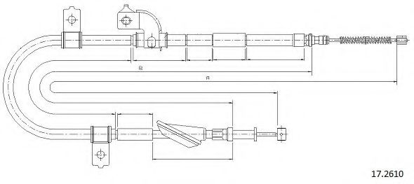 CABOR 17.2610 Трос, стояночная тормозная система для SUBARU (Субару) CABOR 17.2610 Трос, стояночная тормозная система для SUBARU (Субару)
