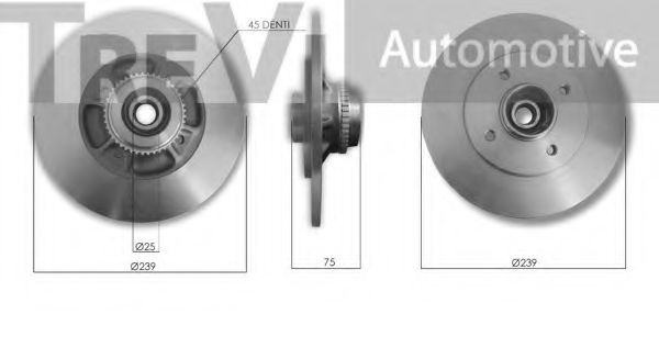 TREVI AUTOMOTIVE WB2293 Комплект подшипника ступицы колеса для RENAULT (Рено) TREVI AUTOMOTIVE WB2293 Комплект подшипника ступицы колеса для RENAULT (Рено)