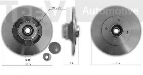 TREVI AUTOMOTIVE WB2294 Комплект подшипника ступицы колеса для RENAULT (Рено) TREVI AUTOMOTIVE WB2294 Комплект подшипника ступицы колеса для RENAULT (Рено)