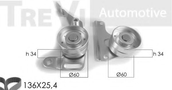 TREVI AUTOMOTIVE KD1003 Комплект ремня ГРМ для PEUGEOT 309 II (Пежо 309 2) TREVI AUTOMOTIVE KD1003 Комплект ремня ГРМ для PEUGEOT 309 II (Пежо 309 2)