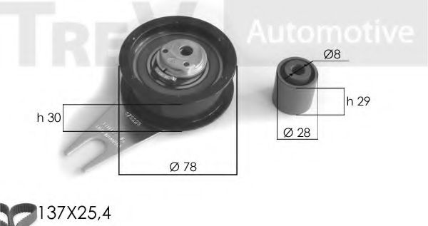 TREVI AUTOMOTIVE KD1088 Комплект ремня ГРМ для AUDI 90 (Ауди 90) TREVI AUTOMOTIVE KD1088 Комплект ремня ГРМ для AUDI 90 (Ауди 90)
