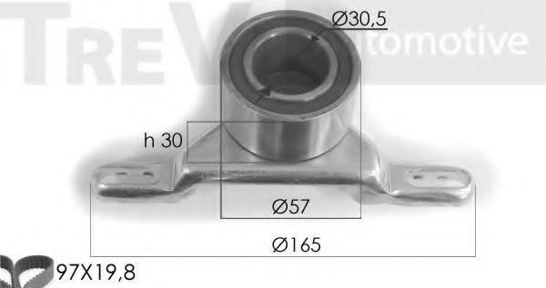 TREVI AUTOMOTIVE KD1116 Комплект ремня ГРМ для FORD FIESTA (Форд Фиэста) TREVI AUTOMOTIVE KD1116 Комплект ремня ГРМ для FORD FIESTA (Форд Фиэста)