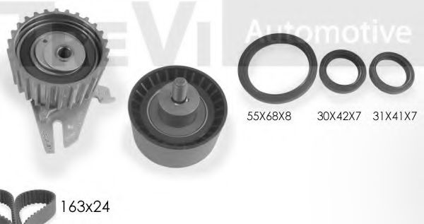 TREVI AUTOMOTIVE KD1255S Комплект ремня ГРМ для ALFA ROMEO 156 (Альфа ромео 156) TREVI AUTOMOTIVE KD1255S Комплект ремня ГРМ для ALFA ROMEO 156 (Альфа ромео 156)