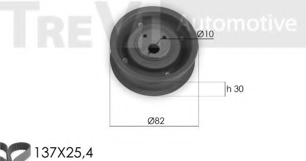 TREVI AUTOMOTIVE KD1265 Комплект ремня ГРМ для AUDI 80 (Ауди 80) TREVI AUTOMOTIVE KD1265 Комплект ремня ГРМ для AUDI 80 (Ауди 80)