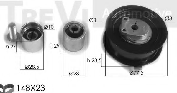 TREVI AUTOMOTIVE KD1325 Комплект ремня ГРМ для SEAT ALTEA (Сеат Алтэа) TREVI AUTOMOTIVE KD1325 Комплект ремня ГРМ для SEAT ALTEA (Сеат Алтэа)