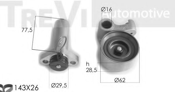 TREVI AUTOMOTIVE KD1338 Комплект ремня ГРМ для LEXUS GS (Лексус Джи с) TREVI AUTOMOTIVE KD1338 Комплект ремня ГРМ для LEXUS GS (Лексус Джи с)