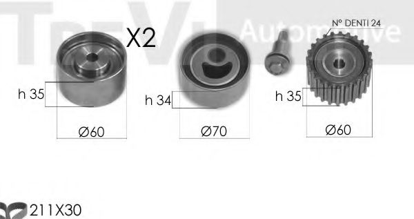 TREVI AUTOMOTIVE KD1398 Комплект ремня ГРМ для SUBARU (Субару) TREVI AUTOMOTIVE KD1398 Комплект ремня ГРМ для SUBARU (Субару)