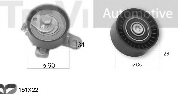 TREVI AUTOMOTIVE KD1419 Комплект ремня ГРМ для CHEVROLET CAPTIVA (Шевроле Каптива) TREVI AUTOMOTIVE KD1419 Комплект ремня ГРМ для CHEVROLET CAPTIVA (Шевроле Каптива)