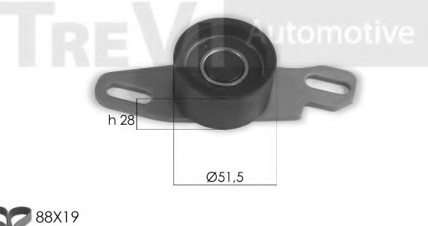 TREVI AUTOMOTIVE KD1435 Комплект ремня ГРМ для SUZUKI ALTO (Сузуки Алто) TREVI AUTOMOTIVE KD1435 Комплект ремня ГРМ для SUZUKI ALTO (Сузуки Алто)