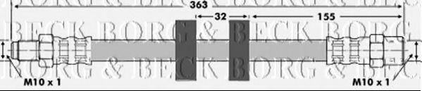 BORG & BECK BBH6870 Тормозной шланг для ALFA-ROMEO (Алфа-ромэо) BORG & BECK BBH6870 Тормозной шланг для ALFA-ROMEO (Алфа-ромэо)