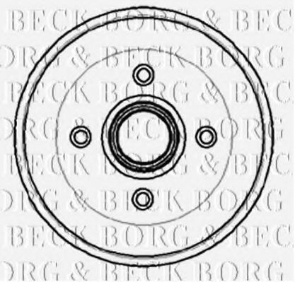 BORG & BECK BBR7024 Тормозной барабан для PEUGEOT 205 II (Пежо 205 2) BORG & BECK BBR7024 Тормозной барабан для PEUGEOT 205 II (Пежо 205 2)