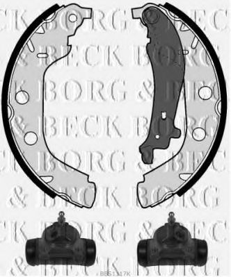 BORG & BECK BBS1117K Тормозные колодоки для PEUGEOT (Пежо) BORG & BECK BBS1117K Тормозные колодоки для PEUGEOT (Пежо)
