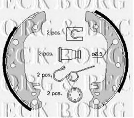 BORG & BECK BBS6156 Тормозные колодоки для FORD FIESTA (Форд Фиэста) BORG & BECK BBS6156 Тормозные колодоки для FORD FIESTA (Форд Фиэста)