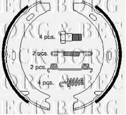 BORG & BECK BBS6219 Тормозные колодоки для MERCEDES-BENZ E-CLASS (Мэрcэдэс-бэнз Е класс) BORG & BECK BBS6219 Тормозные колодоки для MERCEDES-BENZ E-CLASS (Мэрcэдэс-бэнз Е класс)