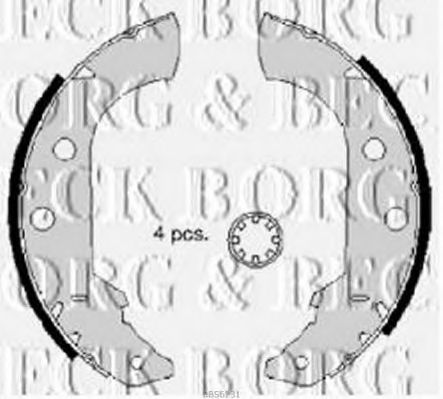 BORG & BECK BBS6231 Тормозные колодоки для PEUGEOT (Пежо) BORG & BECK BBS6231 Тормозные колодоки для PEUGEOT (Пежо)