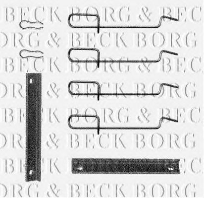 BORG & BECK BBK1124 Комплектующие, колодки дискового тормоза для RENAULT FUEGO (Рено Фуэго) BORG & BECK BBK1124 Комплектующие, колодки дискового тормоза для RENAULT FUEGO (Рено Фуэго)