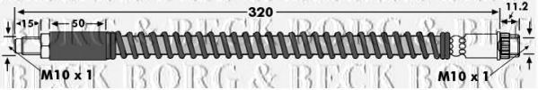 BORG & BECK BBH6837 Тормозной шланг для RENAULT WIND (Рено Винд) BORG & BECK BBH6837 Тормозной шланг для RENAULT WIND (Рено Винд)