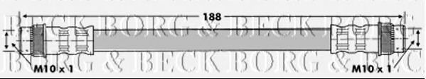 BORG & BECK BBH6838 Тормозной шланг для RENAULT WIND (Рено Винд) BORG & BECK BBH6838 Тормозной шланг для RENAULT WIND (Рено Винд)
