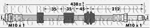 BORG & BECK BBH6980 Тормозной шланг для FORD (Форд) BORG & BECK BBH6980 Тормозной шланг для FORD (Форд)